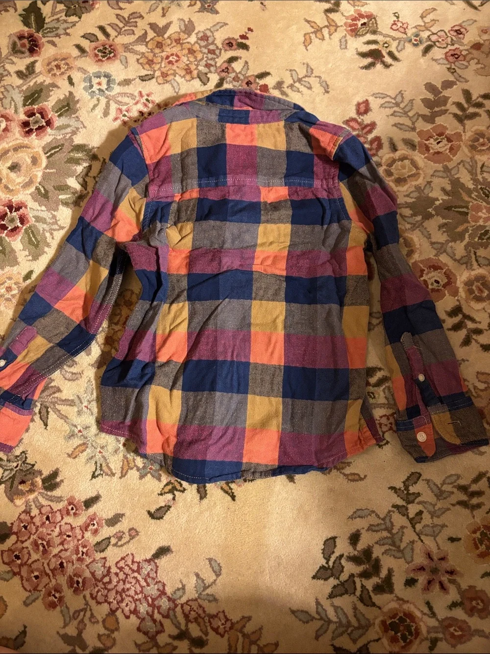 Oshkosh Multicolor Plaid Button-Up Shirt — Blue, Yellow & Pink